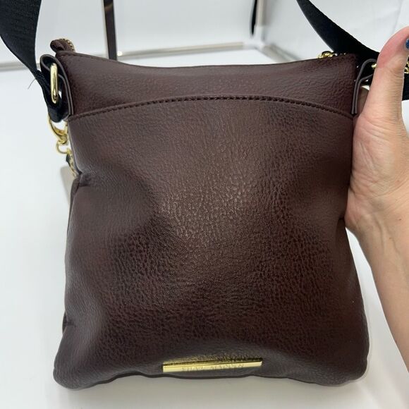 Steve Madden Faux Leather Crossbody Signature Bag with Guitar Strap - Picture 7 of 12